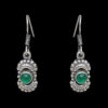 Gehna Jaipur Green Onyx Color Stone Studded Earrings In German Silver  For Girls & Women GE01-1198 - Image 3