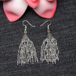 Gehna Jaipur Silver Pyrite Color Zircon Beads Jhumki Earrings For Girls & Women GE03-1199 - Image 3