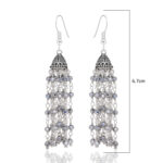Gehna Jaipur Silver Pyrite Color Zircon Beads Jhumki Earrings For Girls & Women GE03-1199 - Image 2