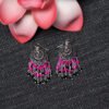 Gehna Jaipur Black Spinel & Pink Color Bead Jhumki Earrings For Girls & Women GE03-1200 - Image 5