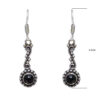 Gehna Jaipur Black Spinel Color Stone Earrings In German Silver  For Girls & Women GE01-1201