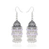 Gehna Jaipur Pearl & Rose Quartz Color Zircon Bead Jhumki Earrings For Girls & Women GE03-1202