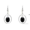 Gehna Jaipur Natural Black Spinel Color Stone Earrings In German Silver  For Girls & Women GE01-1203