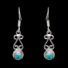 Gehna Jaipur Turquoise Color Stone Earrings In German Silver  For Girls & Women GE01-1205 - Image 4
