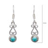 Gehna Jaipur Turquoise Color Stone Earrings In German Silver  For Girls & Women GE01-1205 - Image 3