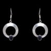 Gehna Jaipur Black Spinel Color Stone Studded Earrings In German Silver  For Girls & Women GE01-1206 - Image 3
