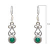 Gehna Jaipur Green Jade Color Stone Earrings In German Silver  For Girls & Women GE01-1210