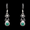 Gehna Jaipur Green Jade Color Stone Earrings In German Silver  For Girls & Women GE01-1210 - Image 3