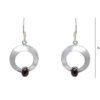 Gehna Jaipur Red Garnet Color Stone Earrings In German Silver  For Girls & Women GE01-1214