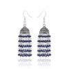 Gehna Jaipur Hydro Blue Sapphire Color Zircon Beads Jhumki Style Earrings For Girls & Women GE03-1214