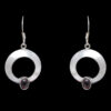 Gehna Jaipur Red Garnet Color Stone Earrings In German Silver  For Girls & Women GE01-1214 - Image 3
