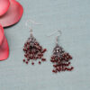 Gehna Jaipur Hydro Ruby Color Zircon Beads Jhumki Style Earrings (Red) For Girls & Women GE03-1215 - Image 3