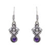 Gehna Jaipur Amethyst Color Stone Earrings In German Silver  For Girls & Women GE01-1216