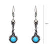 Gehna Jaipur Turquoise Color Stone Earrings In German Silver  For Girls & Women GE01-1217