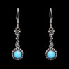 Gehna Jaipur Turquoise Color Stone Earrings In German Silver  For Girls & Women GE01-1217 - Image 3