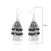 Gehna Jaipur Black & White Color Zircon Beads Jhumki Earrings For Girls & Women GE03-1220 - Image 3