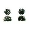 Gehna Jaipur Black Spinel Color Zircon Beads Jhumki Style Earrings For Girls & Women GE03-1222