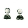 Gehna Jaipur Black Spinel Color Zircon Beads Jhumki Style Earrings For Girls & Women GE03-1222 - Image 5