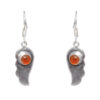 Gehna Jaipur Carnelian Color Stone Studded Earrings In German Silver  For Girls & Women GE01-1224