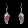Gehna Jaipur Carnelian Color Stone Studded Earrings In German Silver  For Girls & Women GE01-1224 - Image 4
