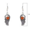 Gehna Jaipur Carnelian Color Stone Studded Earrings In German Silver  For Girls & Women GE01-1224 - Image 3