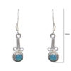 Gehna Jaipur Blue Chalcedony Color Stone Earrings In German Silver  For Girls & Women GE01-1225