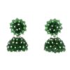 Gehna Jaipur Chrome Tourmaline Zircon Beads Jhumki Style Earrings For Girls & Women GE03-1225