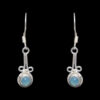 Gehna Jaipur Blue Chalcedony Color Stone Earrings In German Silver  For Girls & Women GE01-1225 - Image 3
