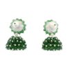 Gehna Jaipur Chrome Tourmaline Zircon Beads Jhumki Style Earrings For Girls & Women GE03-1225 - Image 3