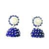 Gehna Jaipur Lapis Lazuli Color Zircon Beads Jhumki Style Earrings For Girls & Women GE03-1226 - Image 5