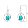 Gehna Jaipur Turquoise Color Stone Studded Earrings In German Silver  For Girls & Women GE01-1228