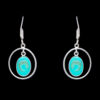 Gehna Jaipur Turquoise Color Stone Studded Earrings In German Silver  For Girls & Women GE01-1228 - Image 4