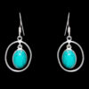 Gehna Jaipur Turquoise Color Stone Studded Earrings In German Silver  For Girls & Women GE01-1228 - Image 3
