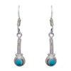 Gehna Jaipur Turquoise Color Stone Studded Earrings In German Silver  For Girls & Women GE01-1229