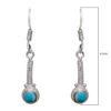 Gehna Jaipur Turquoise Color Stone Studded Earrings In German Silver  For Girls & Women GE01-1229 - Image 3