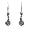 Gehna Jaipur Natural Prehnite Color Stone Earrings In German Silver  For Girls & Women GE01-1230