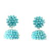 Gehna Jaipur Turquoise Zircon Beads Jhumki Style Earrings For Girls & Women GE03-1230