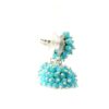 Gehna Jaipur Turquoise Zircon Beads Jhumki Style Earrings For Girls & Women GE03-1230 - Image 4