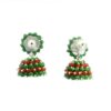 Gehna Jaipur Emerald & Ruby Zircon Beads Jhumki Style Earrings For Girls & Women GE03-1232 - Image 5