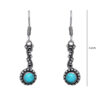 Gehna Jaipur Turquoise Color Stone Studded Earrings In German Silver  For Girls & Women GE01-1232 - Image 3