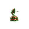 Gehna Jaipur Emerald & Ruby Zircon Beads Jhumki Style Earrings For Girls & Women GE03-1232 - Image 3