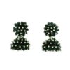 Gehna Jaipur Black Onyx Color Zircon Beads Jhumki Earring For Girls & Women GE03-1235