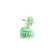 Gehna Jaipur Turquoise & Green Chalcedony Zircon Beads Jhumki Earrings For Girls & Women GE03-1236 - Image 4