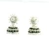 Gehna Jaipur White Moonstone & Black Spinel Zircon Beads Jhumki Earrings For Girls & Women GE03-1238 - Image 5