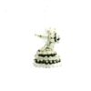 Gehna Jaipur White Moonstone & Black Spinel Zircon Beads Jhumki Earrings For Girls & Women GE03-1238 - Image 4