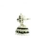 Gehna Jaipur White Moonstone & Black Spinel Zircon Beads Jhumki Earrings For Girls & Women GE03-1238 - Image 3