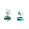 Gehna Jaipur Turquoise & Black Spinel Zircon Beads Jhumki Earrings For Girls & Women GE03-1239 - Image 5