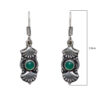 Gehna Jaipur Green Onyx Color Stone Earrings In German Silver  For Girls & Women GE01-1239 - Image 3