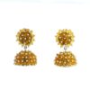 Gehna Jaipur Citrine Color Zircon Beads Jhumki Earring In Silver For Girls & Women GE03-1241