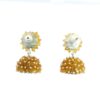 Gehna Jaipur Citrine Color Zircon Beads Jhumki Earring In Silver For Girls & Women GE03-1241 - Image 5